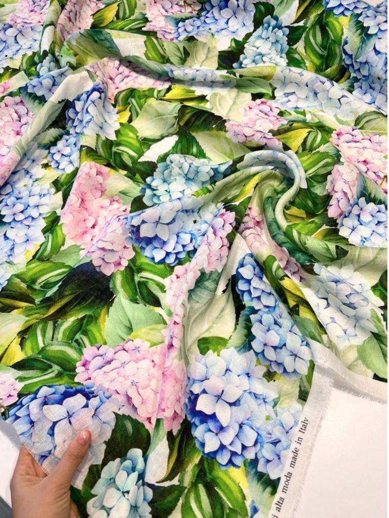 Linen hydrangeas