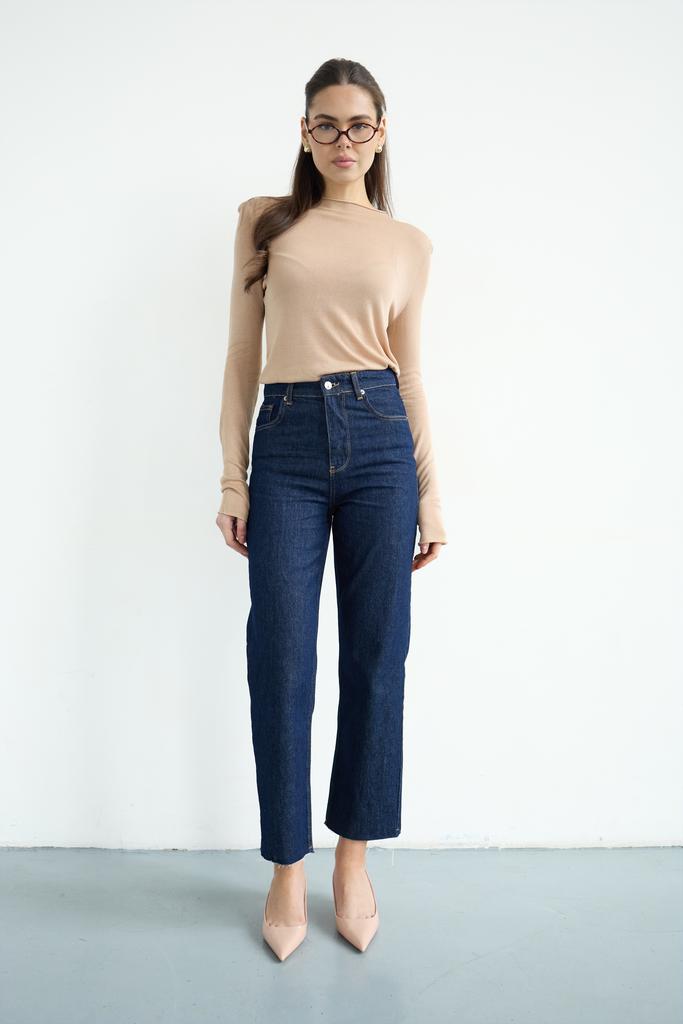 ДЖИНСИ MOM ТЕМНО СИНІ