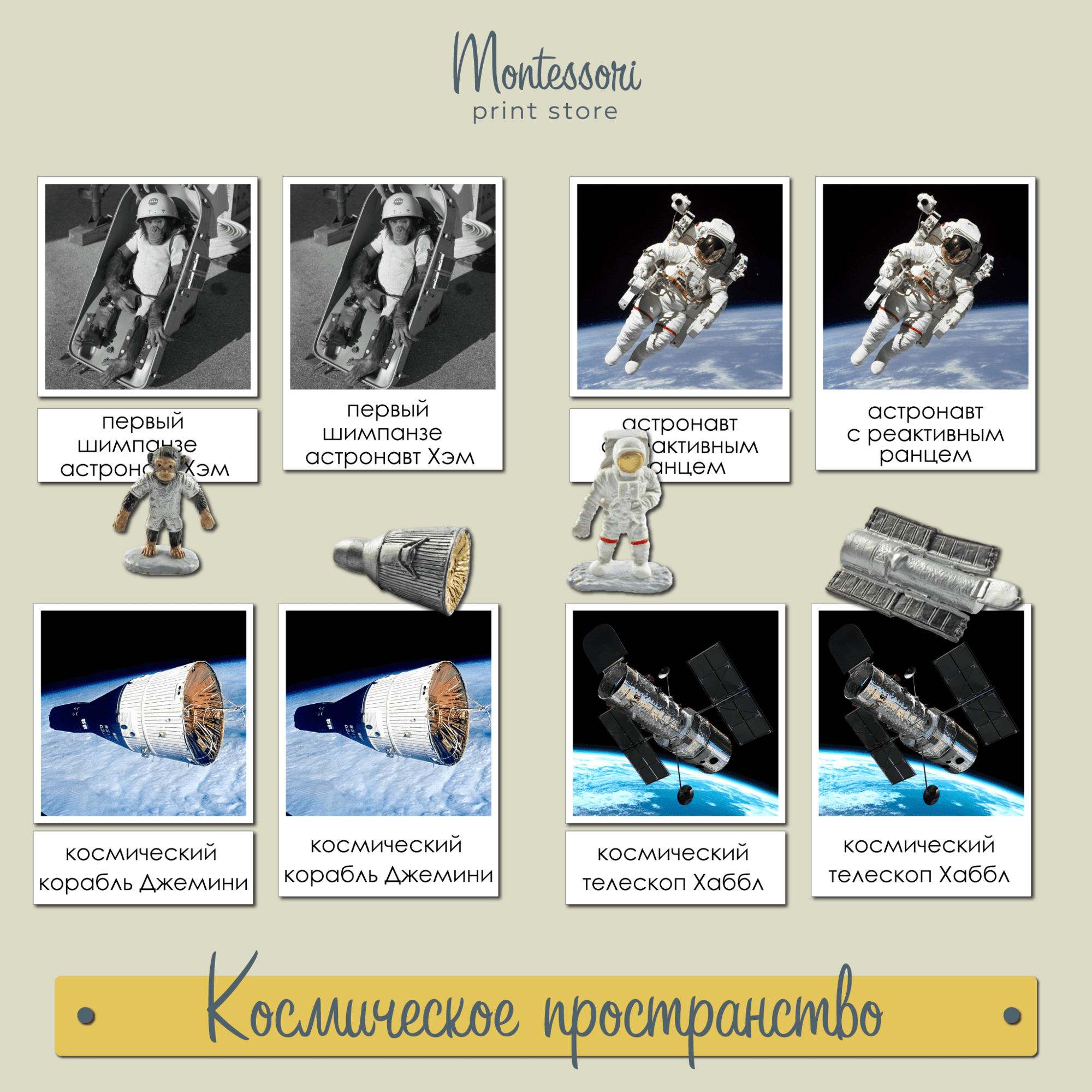 Космос тематический комплект - Монтессори купить и скачать