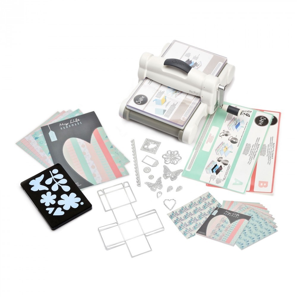 Инструменты > Машинка для вырубки и тиснения Sizzix Big Shot Plus Starter  Kit купить в интернет-магазине