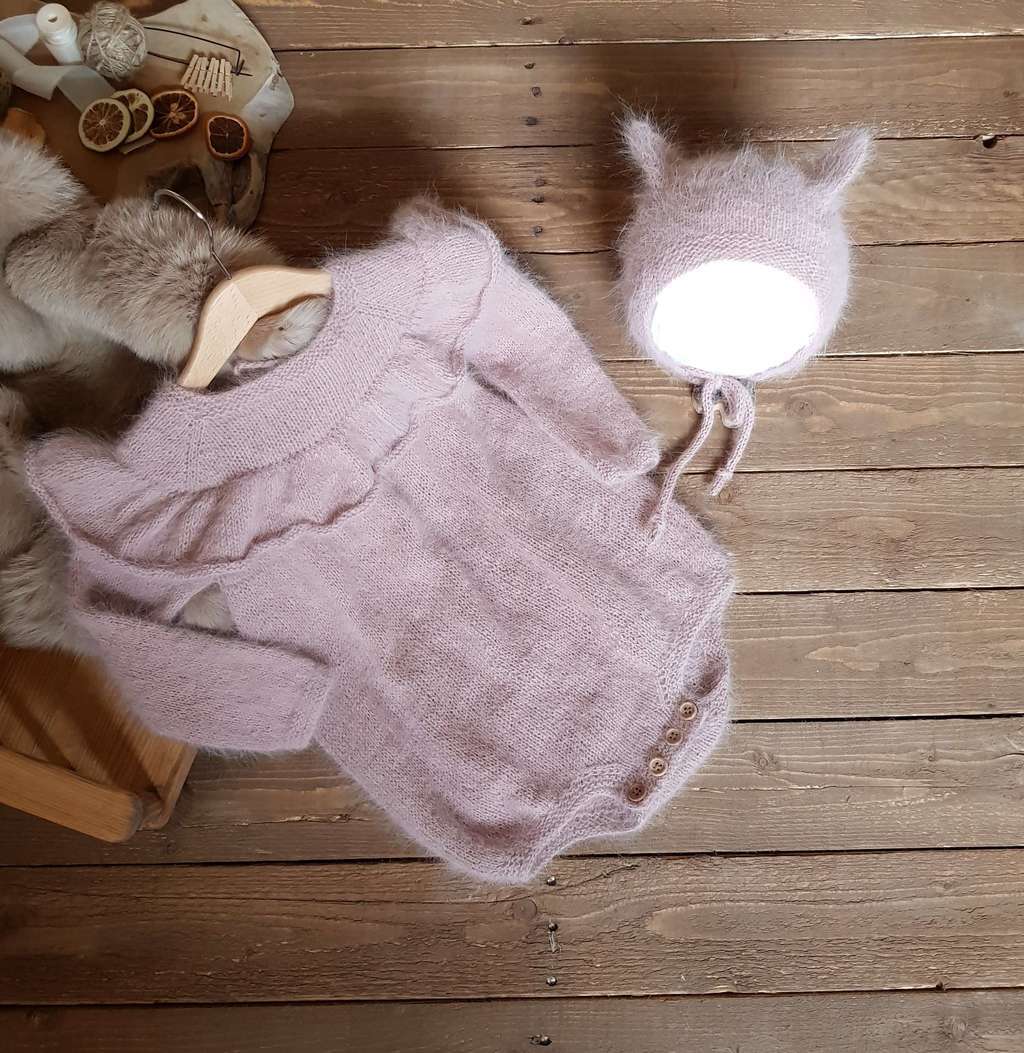 Ruffle Romper with long sleeves for kids