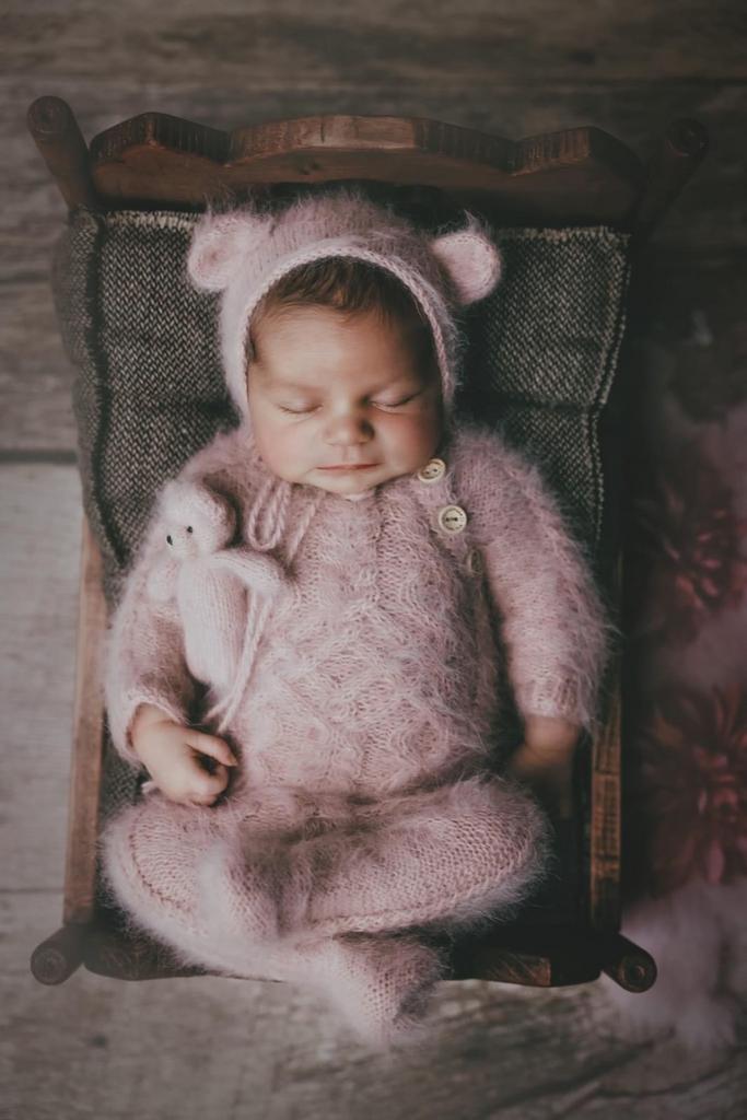 Overalls with breid, long sleeves and closed long feet