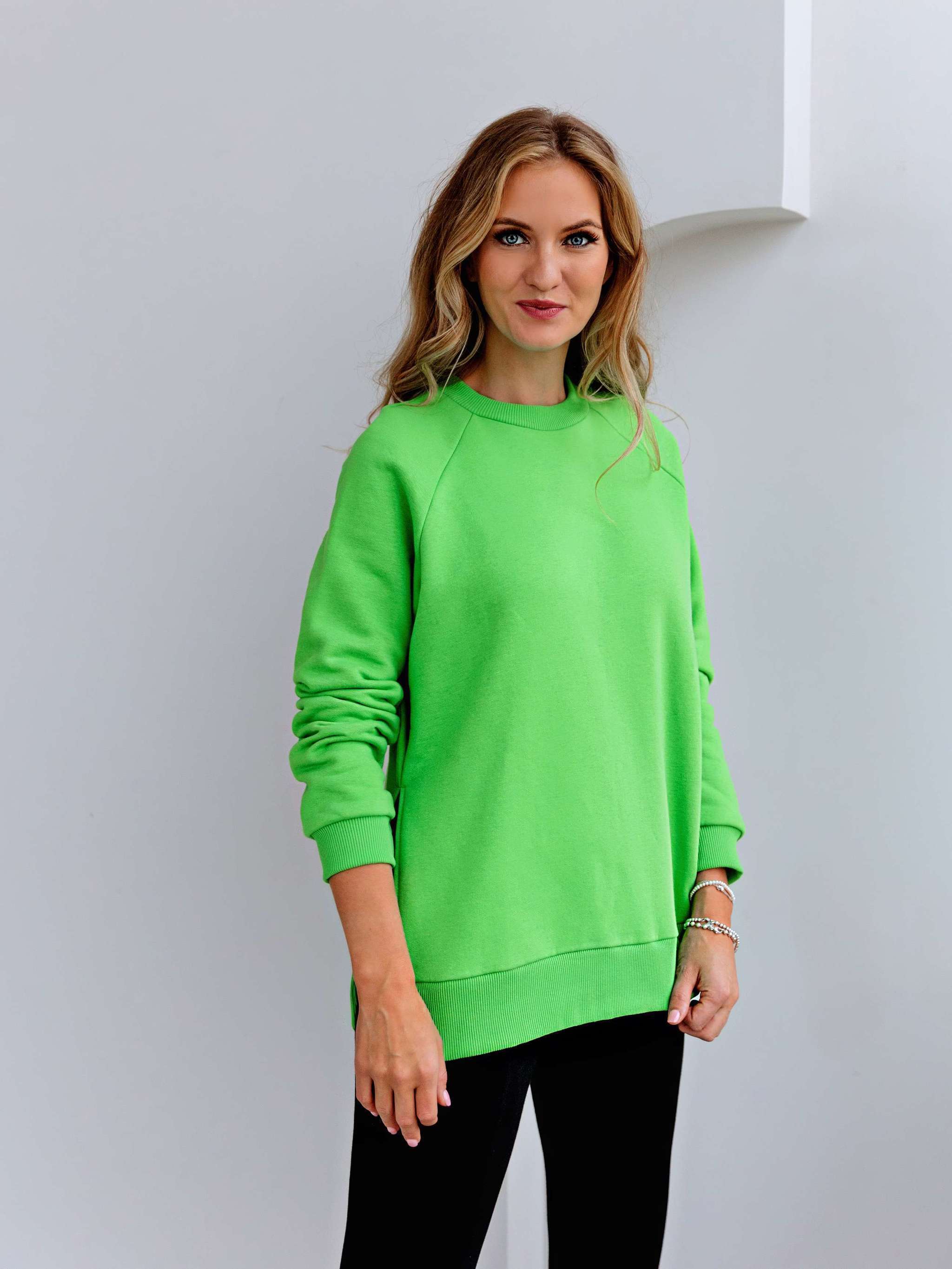 Lime green hot sale crew neck