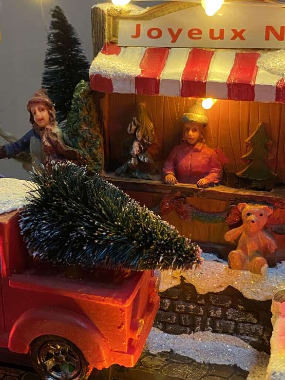 Керамічна статуєтка "Різдвяний ярмарок"