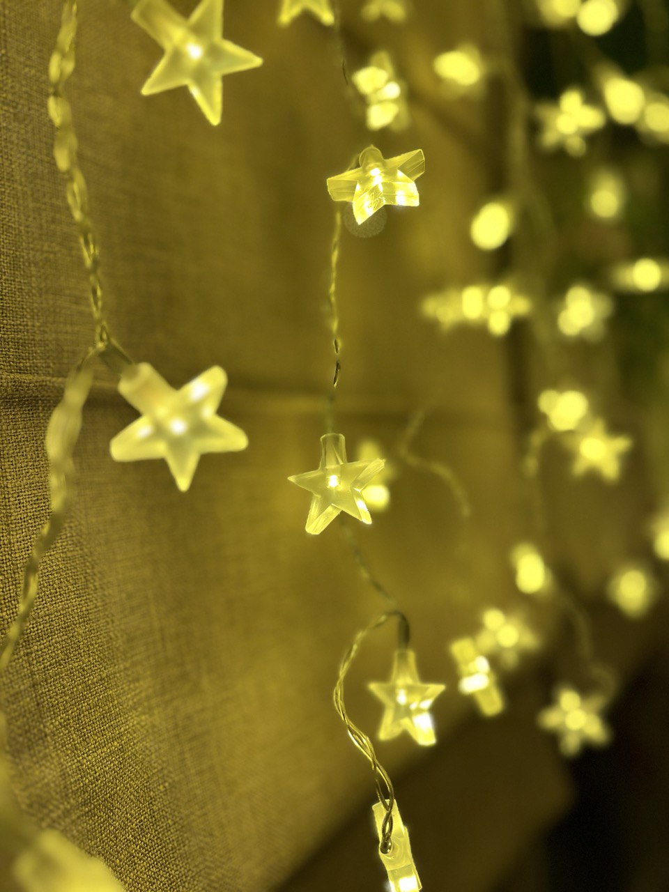 Гирлянда штора з зірками