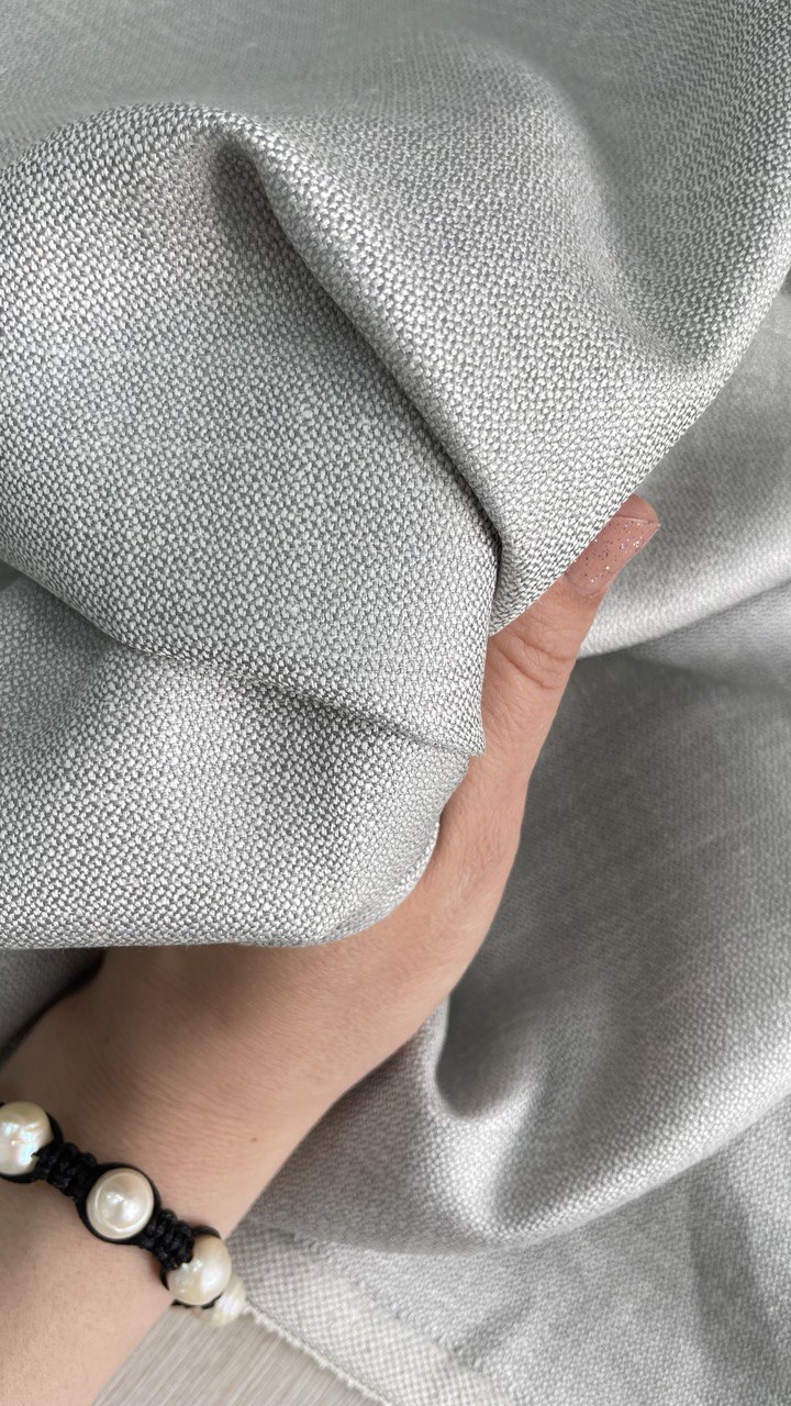 Костюмная шерсть с шелком и льном LP серого цвета