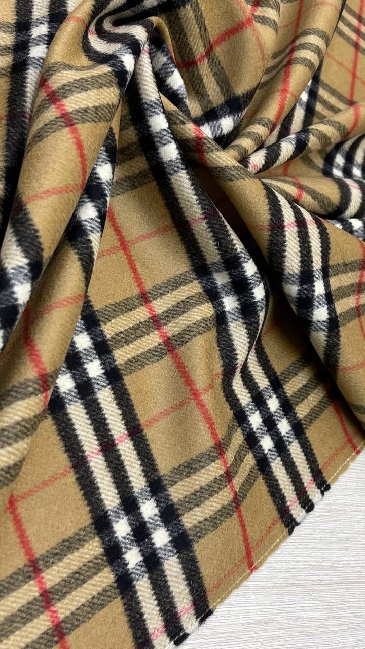 Костюмная шерсть с кашемиром оригинал B.urberry в клетку