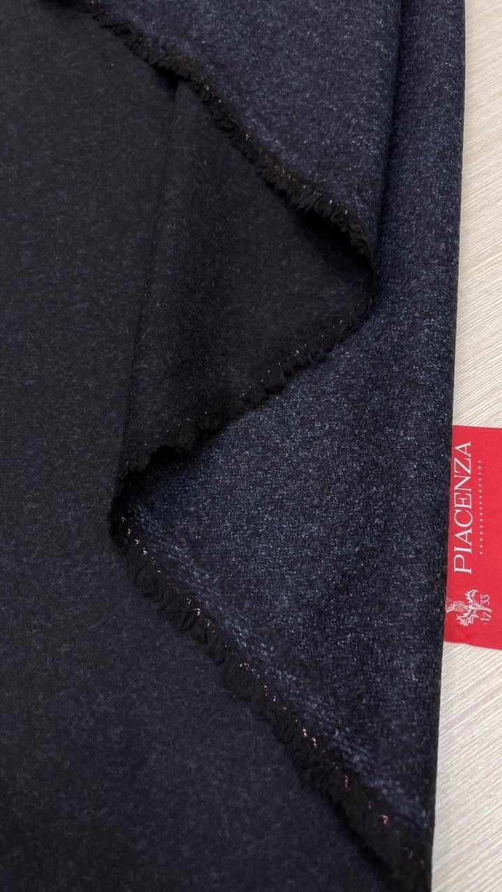 Костюмная шерсть с кашемиром Pi@cenza темно-синяя/меланж