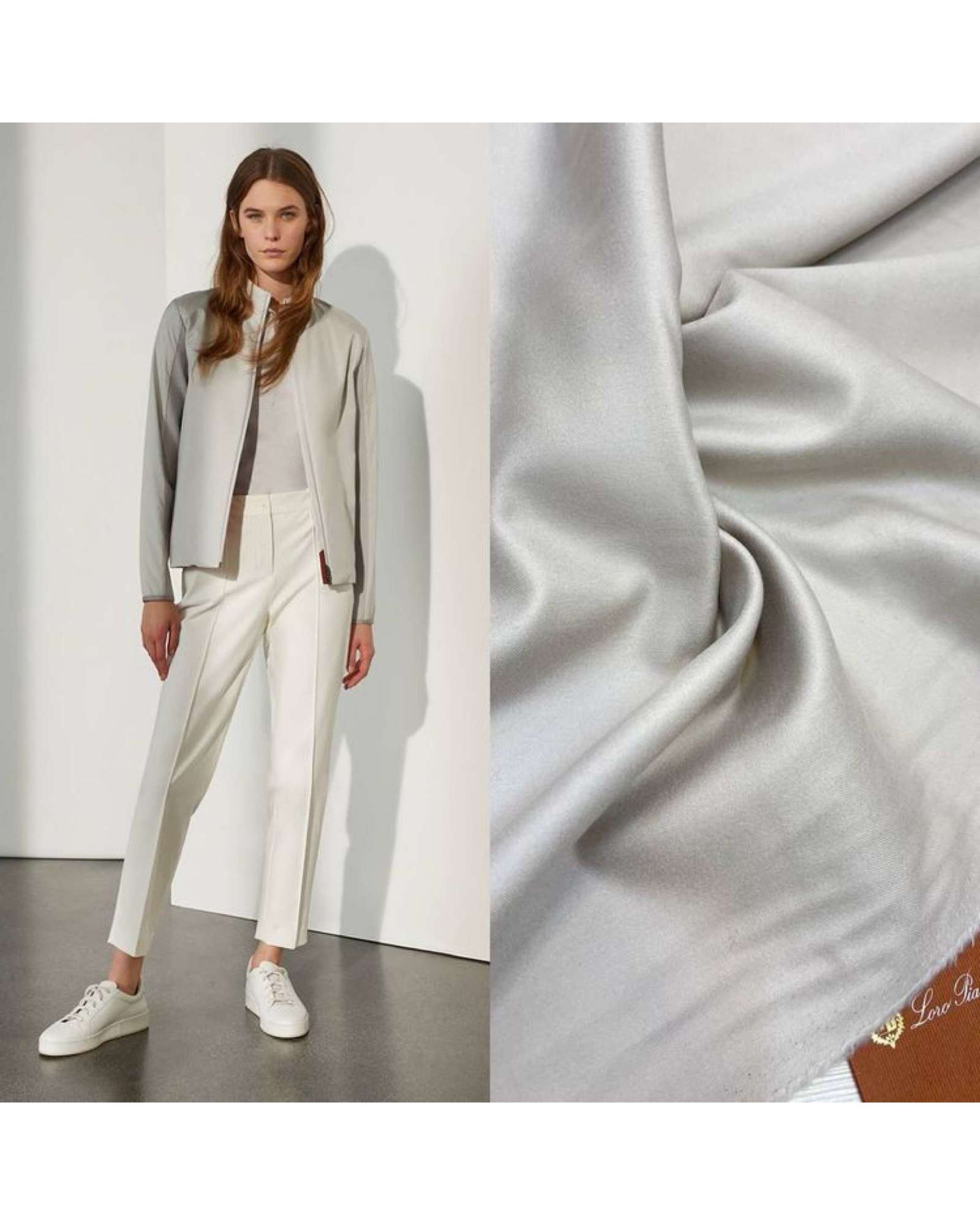 Костюмный кашемир L0ro Pi@na цвета водяная лилия