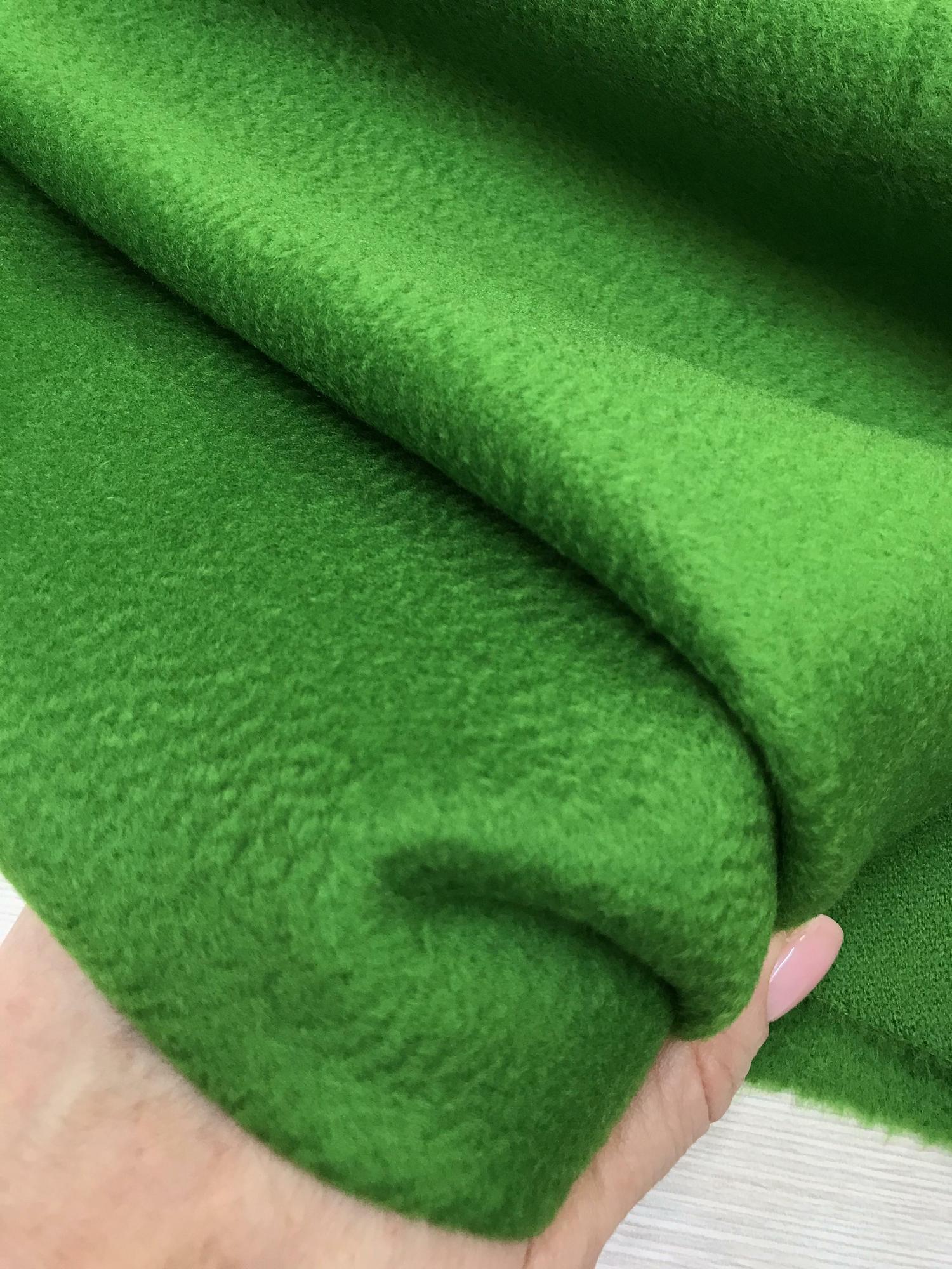 Пальтовый кашемир V@lentino зеленый с эффектом zibelino