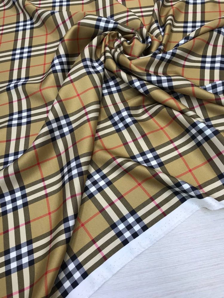 Шелк твилл оригинал Burberry в клетку
