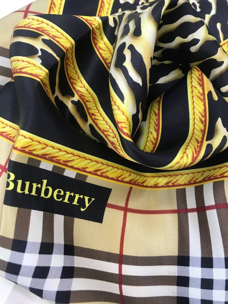 1,8м Платок шелк твилл оригинал Burberry в клетку