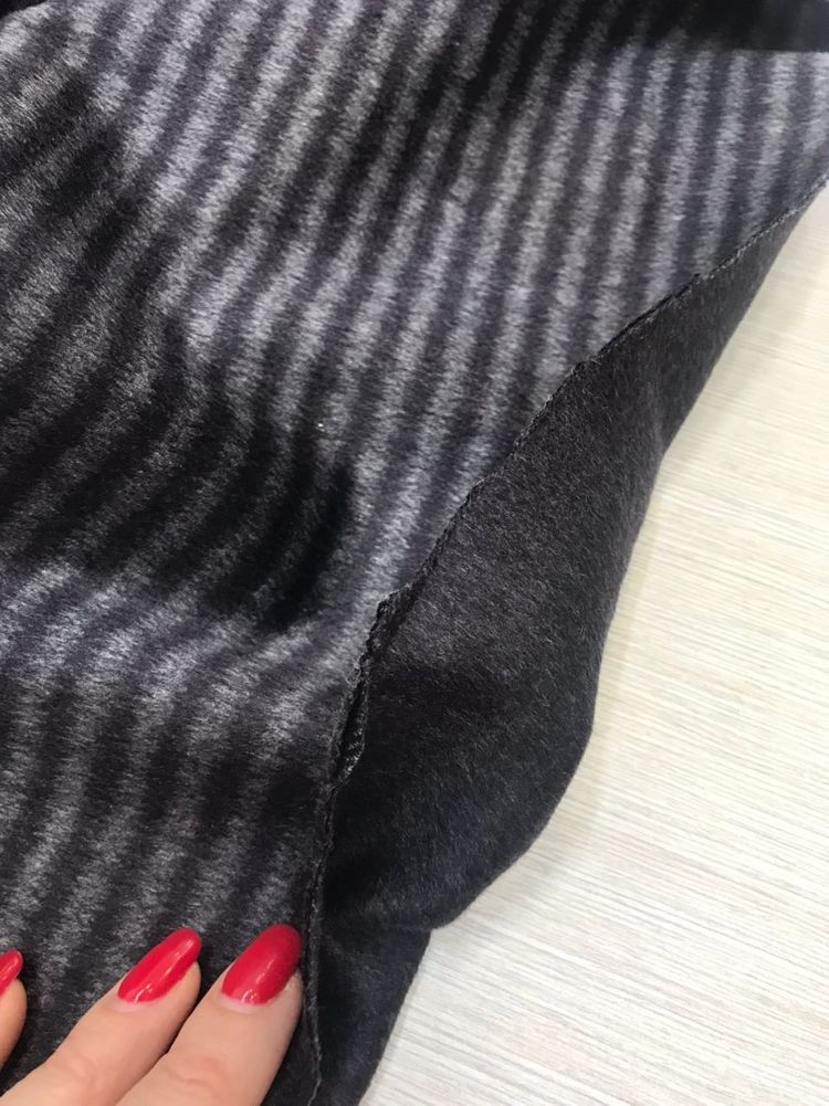 Пальтовый двухсторонний кашемир с шелком double Zegn@ в полоску