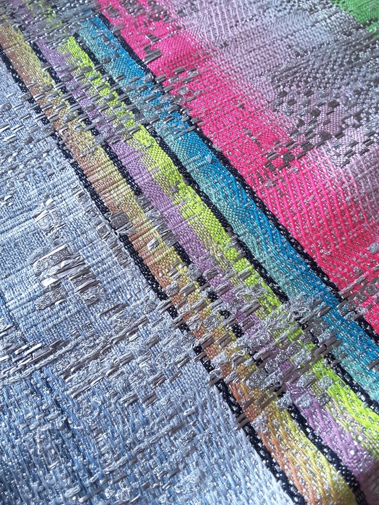 2,15м Хлопковый твид с добавлением вискозы и серебристых нитей люрекса Ch@nel multicolor