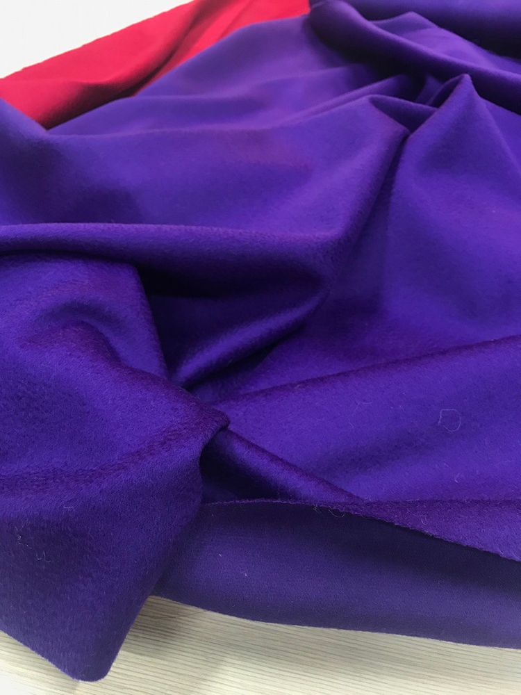 Пальтовый кашемир V@lentino фиолетовый с эффектом zibelino