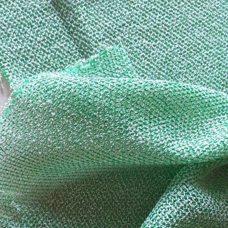 Твид с трикотажным плетением Ch@nel цвет пастельный зелёный/меланж