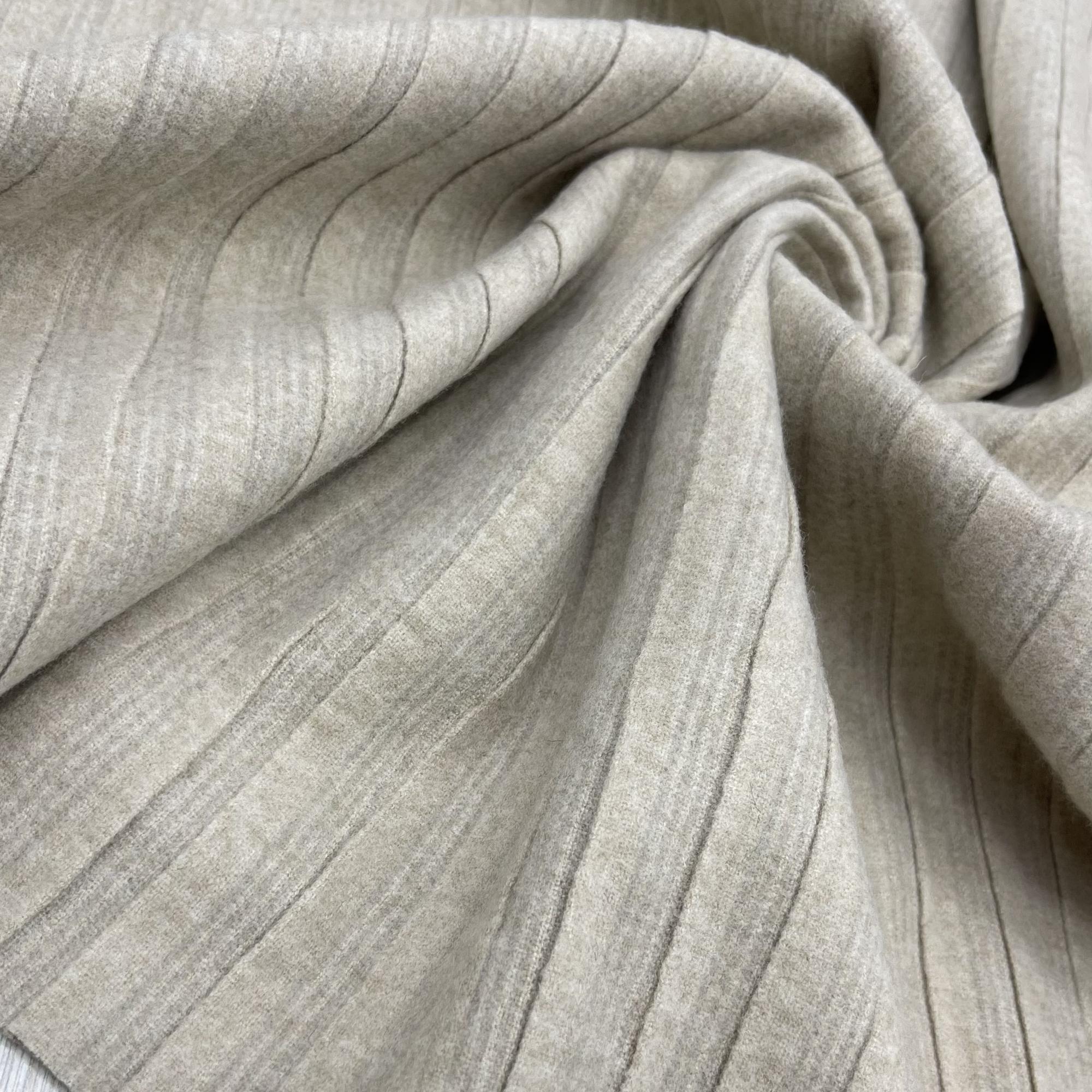 2,99м Универсальный трикотажный кашемир Kiton премиум качества молочно-серый