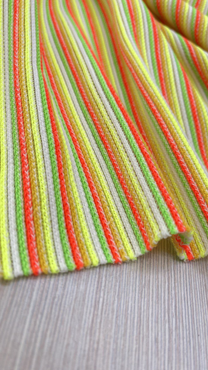 Трикотаж хлопковый с вискозой Miss0mi неоновый multicolor