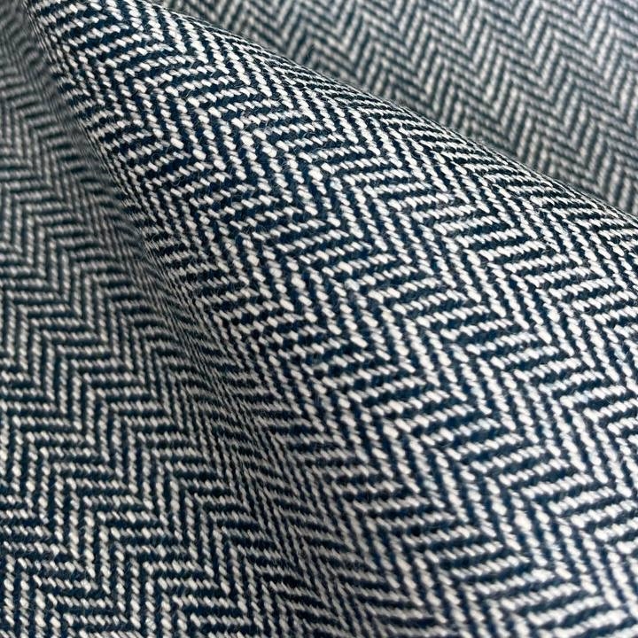 Костюмный шелк с шерстью и льном в елочку original LP