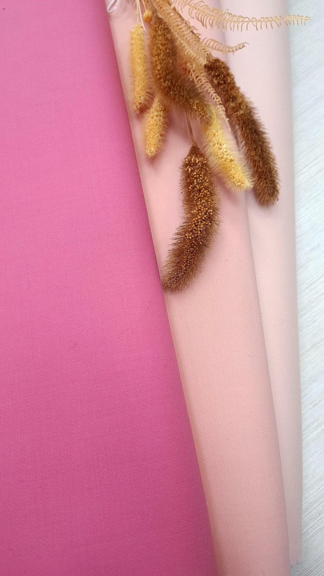 Костюмная двухслойная шерсть с шелком розового цвета