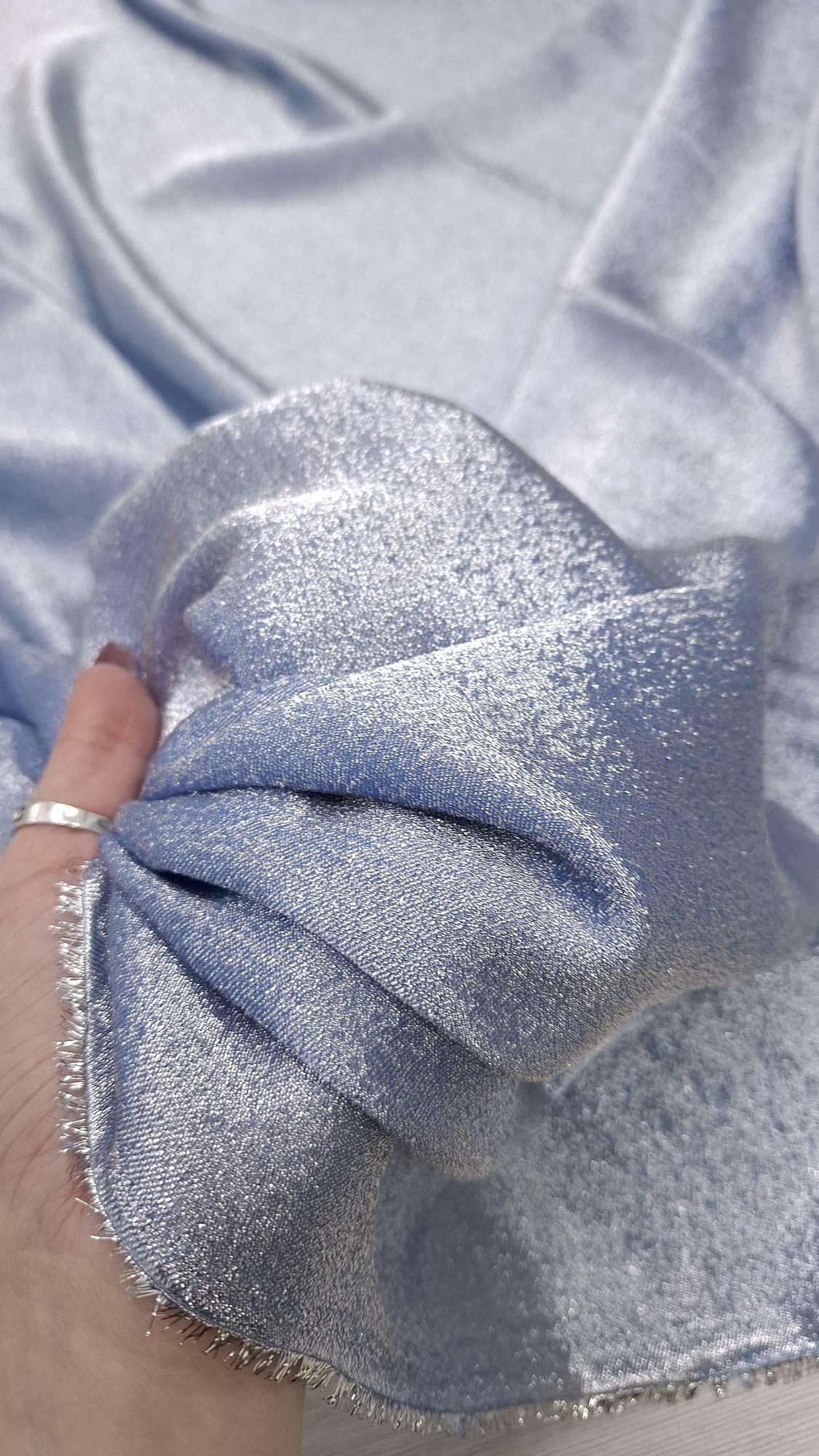 2,62м Шелк с люрексом и эластаном небесно-голубого цвета R.uffo C0li