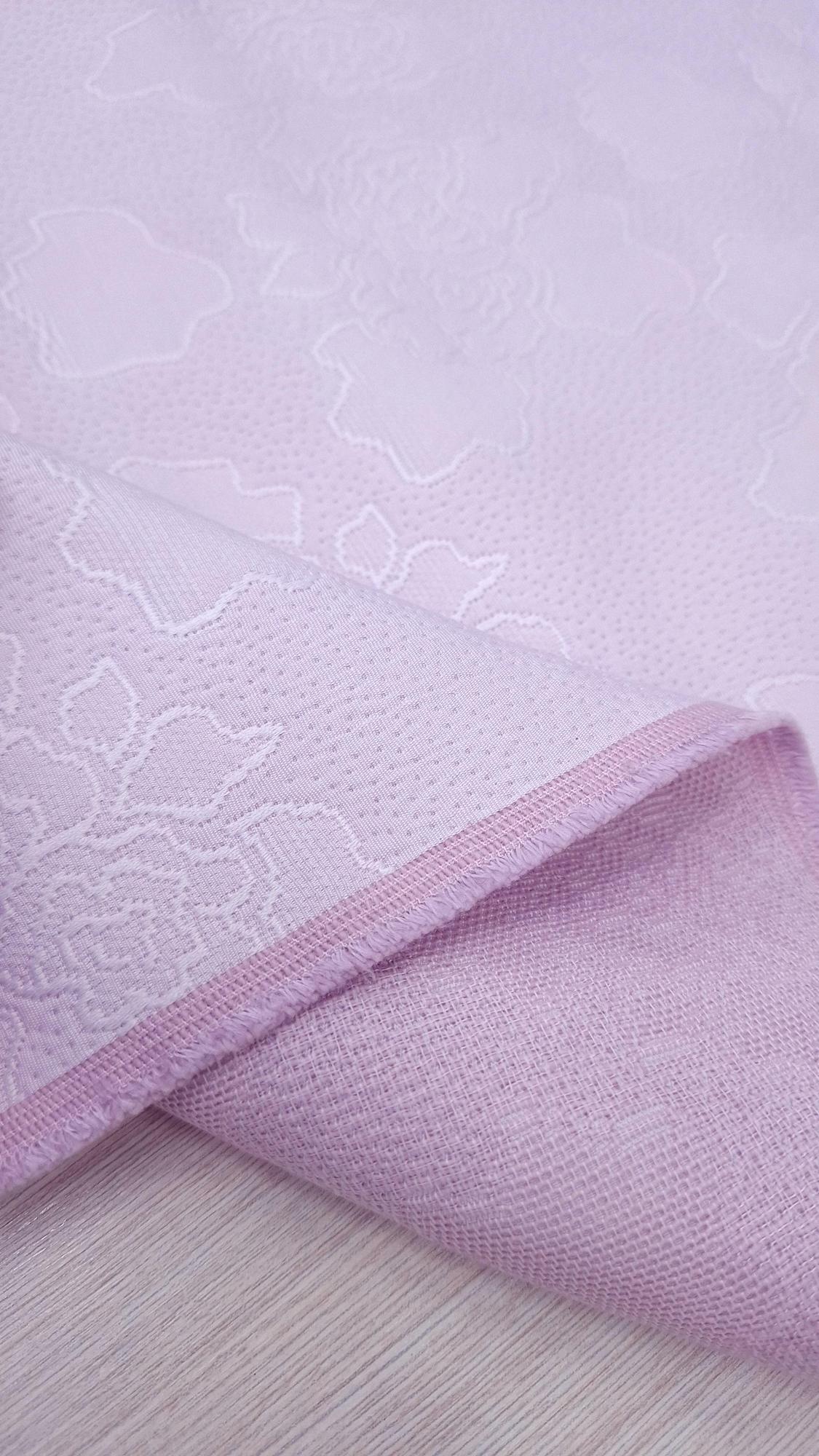 3м Хлопковый жаккард пудрового цвета с крупными розами M@x M@ra