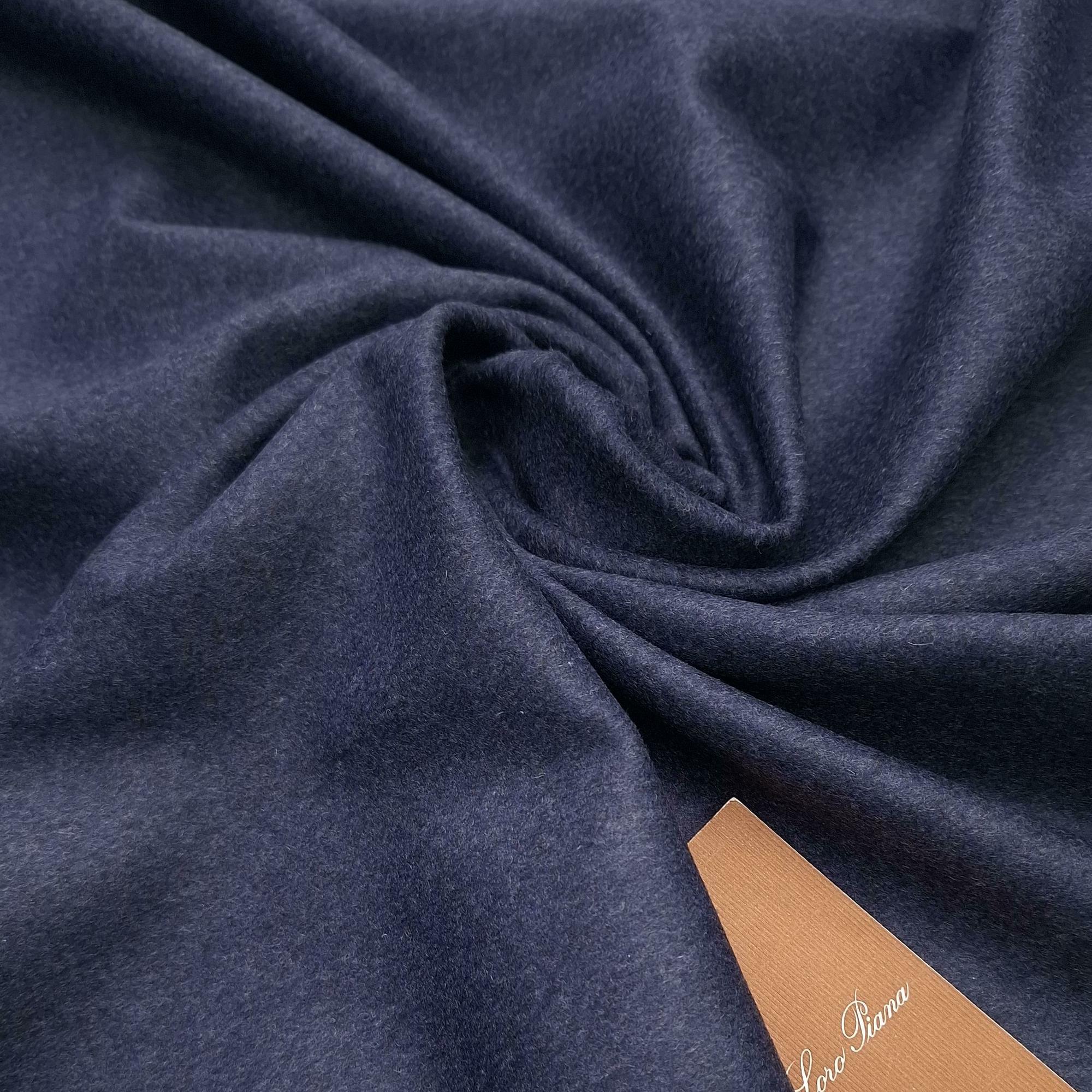 Универсальный кашемир с шерстью L0ro Pi@na синий/меланж