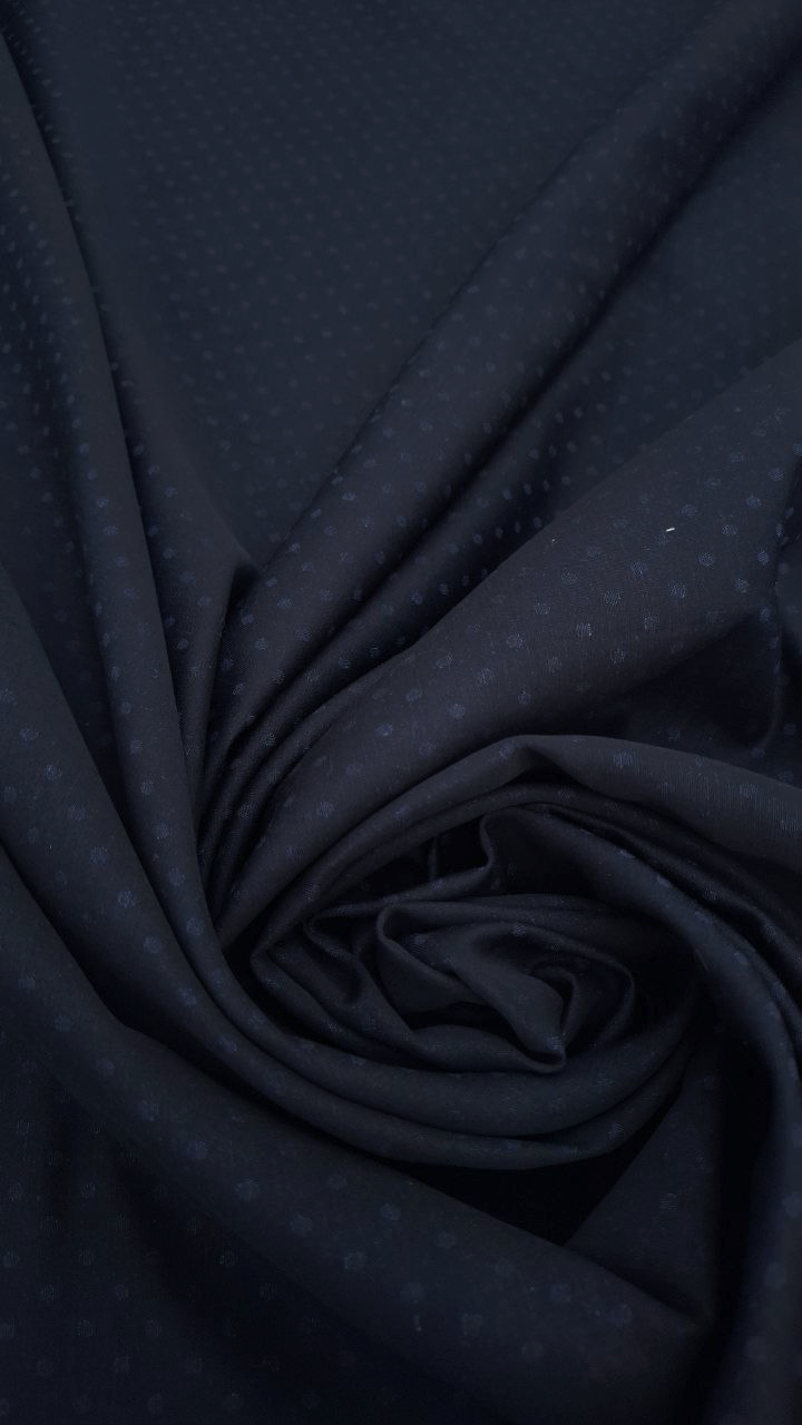 Костюмный лён с хлопком Ung@ro c жаккардовым плетением темно-синий