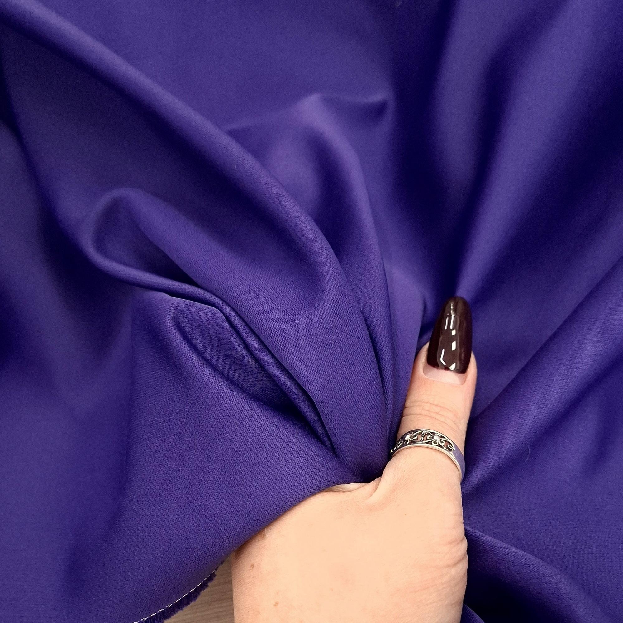 2,5м Костюмный хлопок с вискозой ультрамариновый фиолетовый