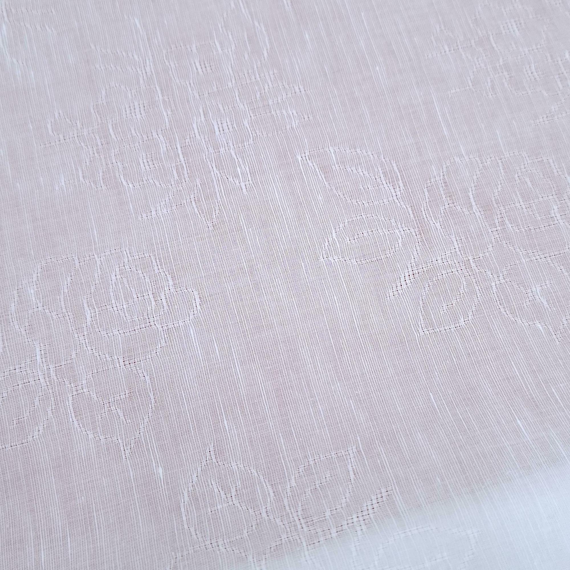 Блузочный лён с хлопком L0ro Pi@na c жаккардовым плетением оптический белый