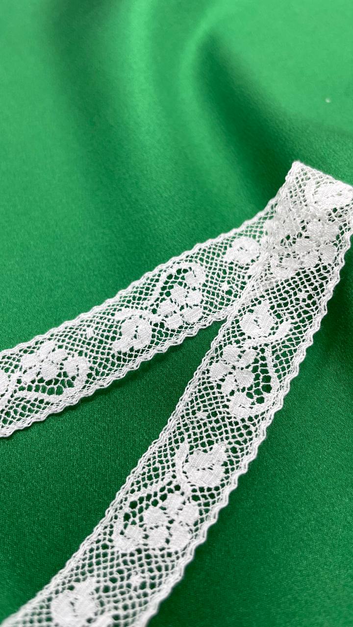 Хлопковое кружево из коллекции Pr@da молочного цвета