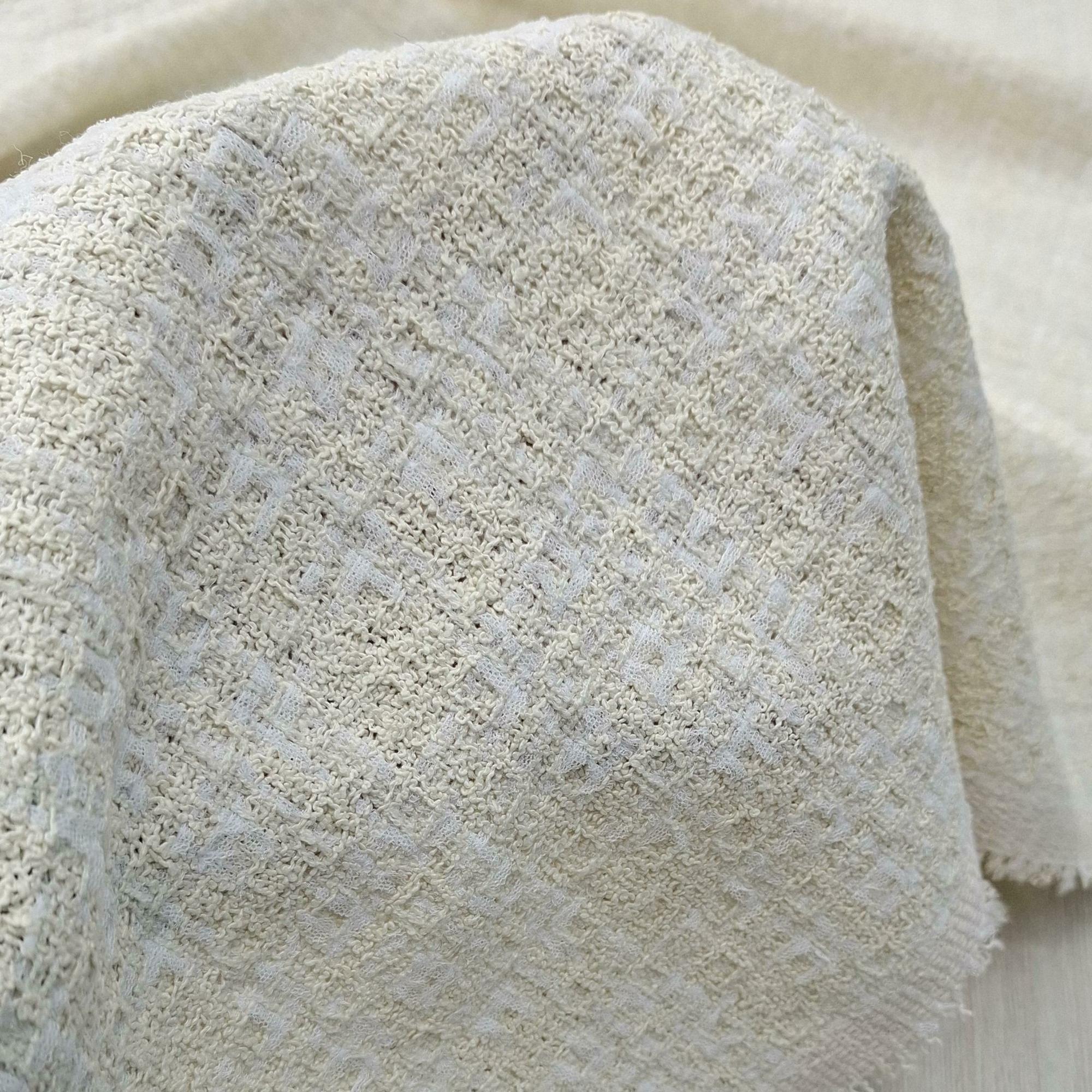 Твид оригинал Guc.i с хлопком и вискозой молочный new collection