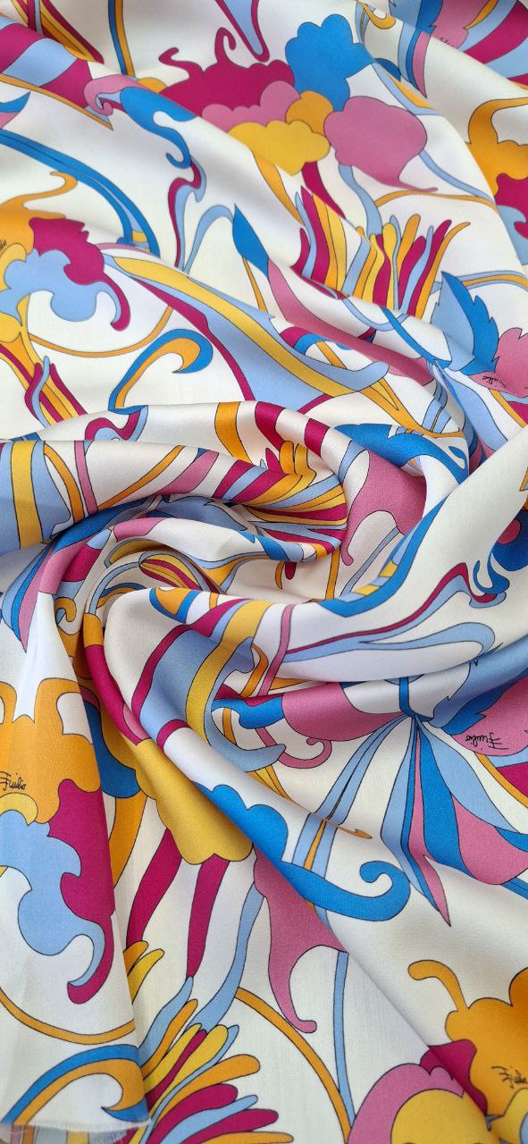 Шелковый крепдешин Pucci оригинал подписной