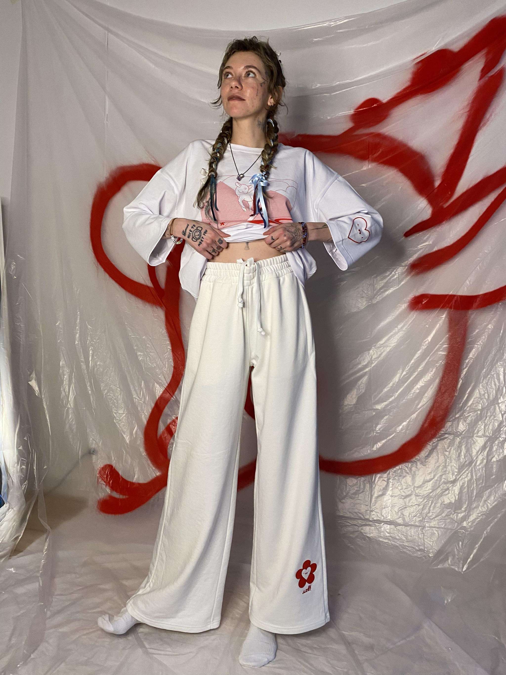 LOV ♡ pants (white)
