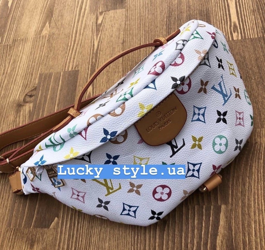 Louis Vuitton Bumbag colors белая бананка луи виттон цветной монограмм 51122