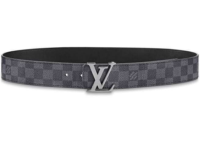 Ремень для штанов серая шашка LV silver 0673