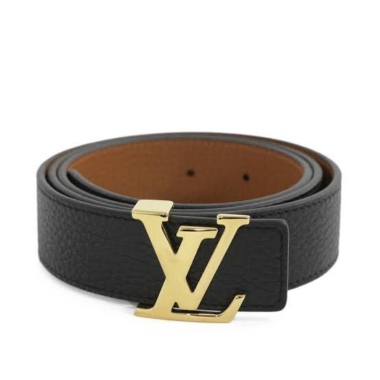 Ремень Чёрный LV Gold classic 0671