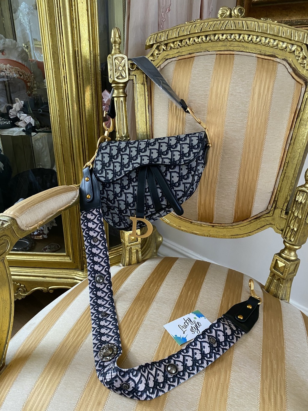 Сумка Седло Dior Saddle Серая 8886