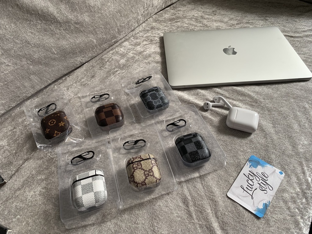 Чехол AirPods Gucci серый 2856