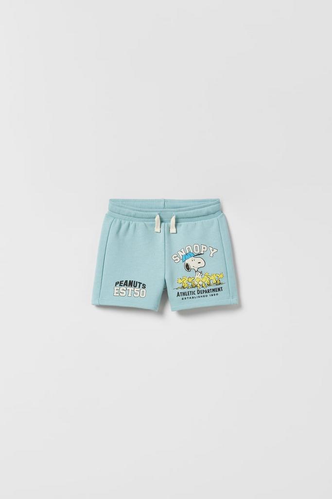 Шорти з принтом "Snoopy" Блакитні