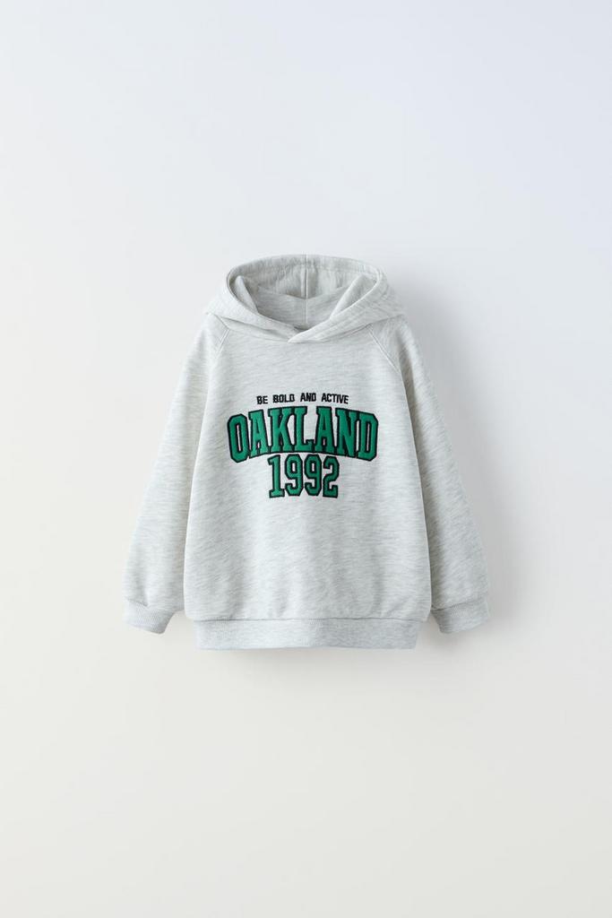 Світшот з вишивкою Сірий