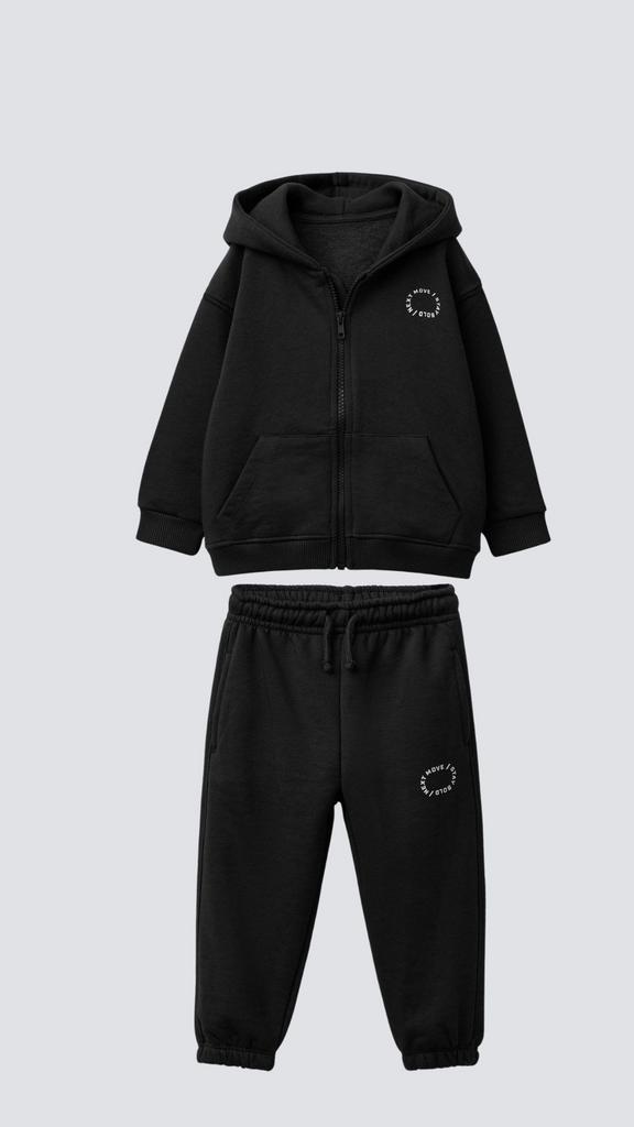 Костюм світшот і штани з лого Чорний