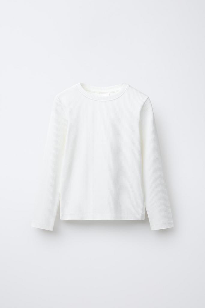 Однотонний реглан в рубчик Білий