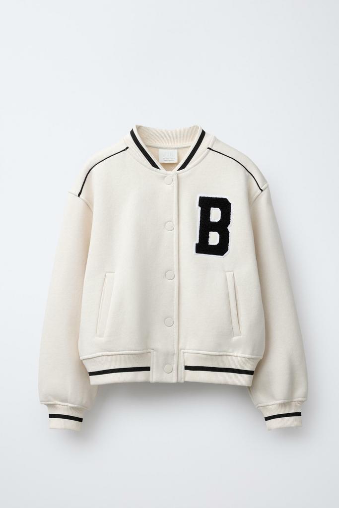 Куртка-бомбер з флісу з вишивкою