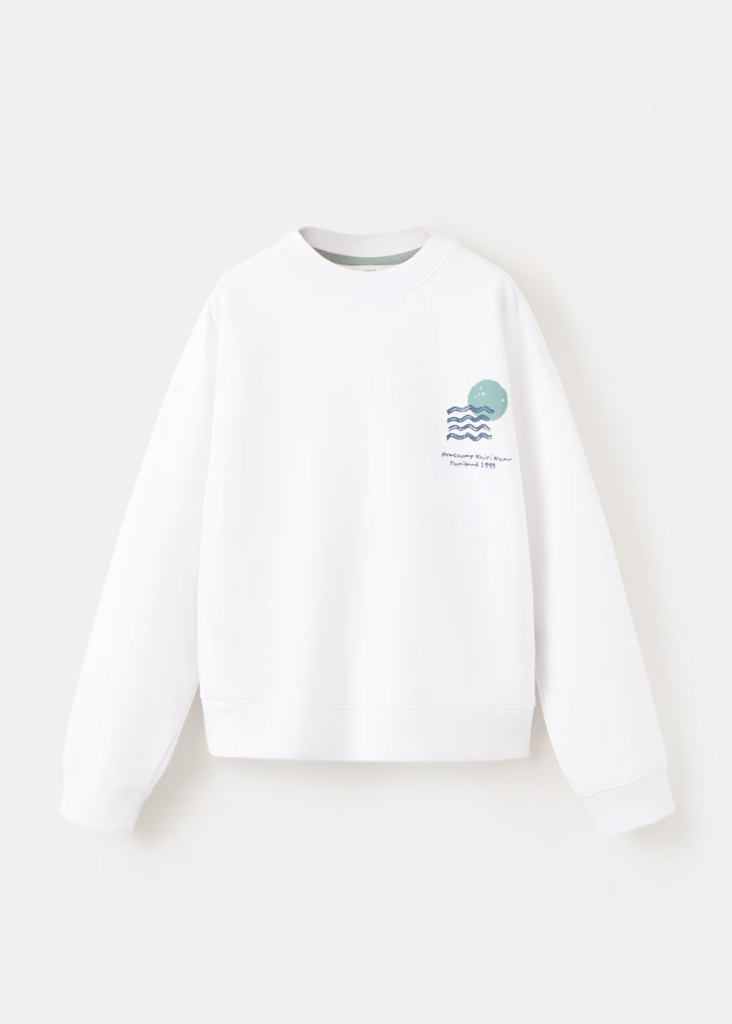 Бавовняний світшот з текстовим принтом