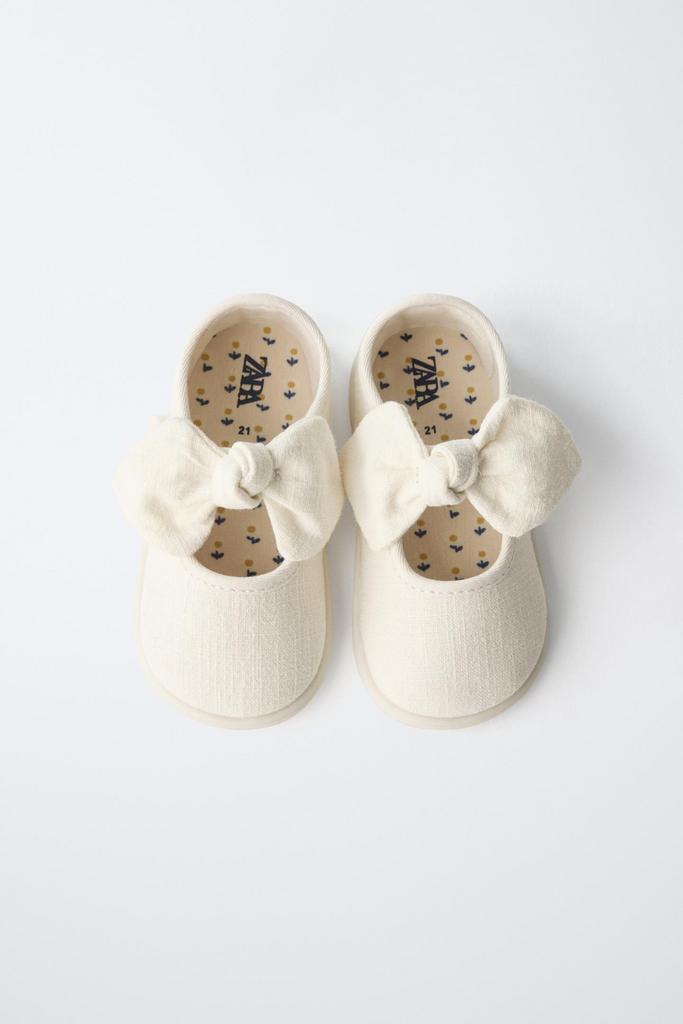 Балерини з бантиком на липучці BAREFOOT