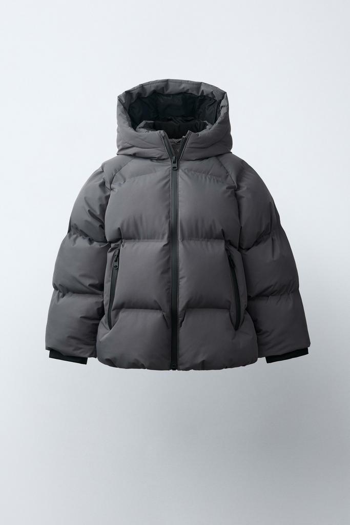 Стьобане пально WATER REPELLENT з капюшоном