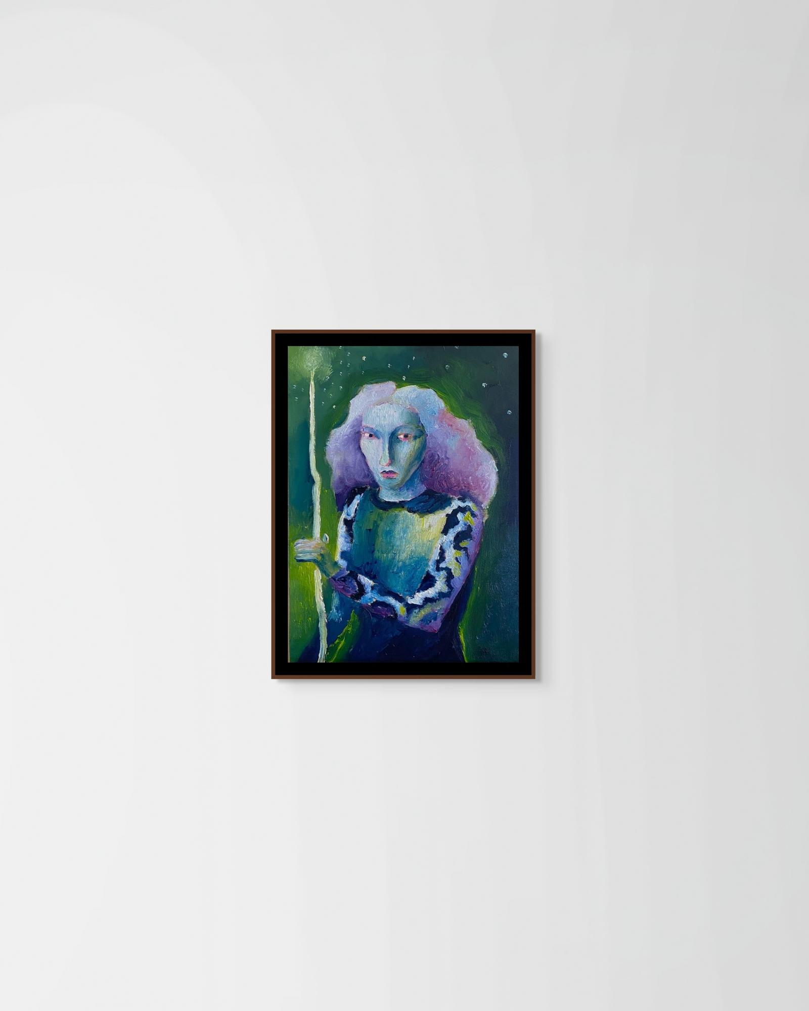 Micro painting on wood