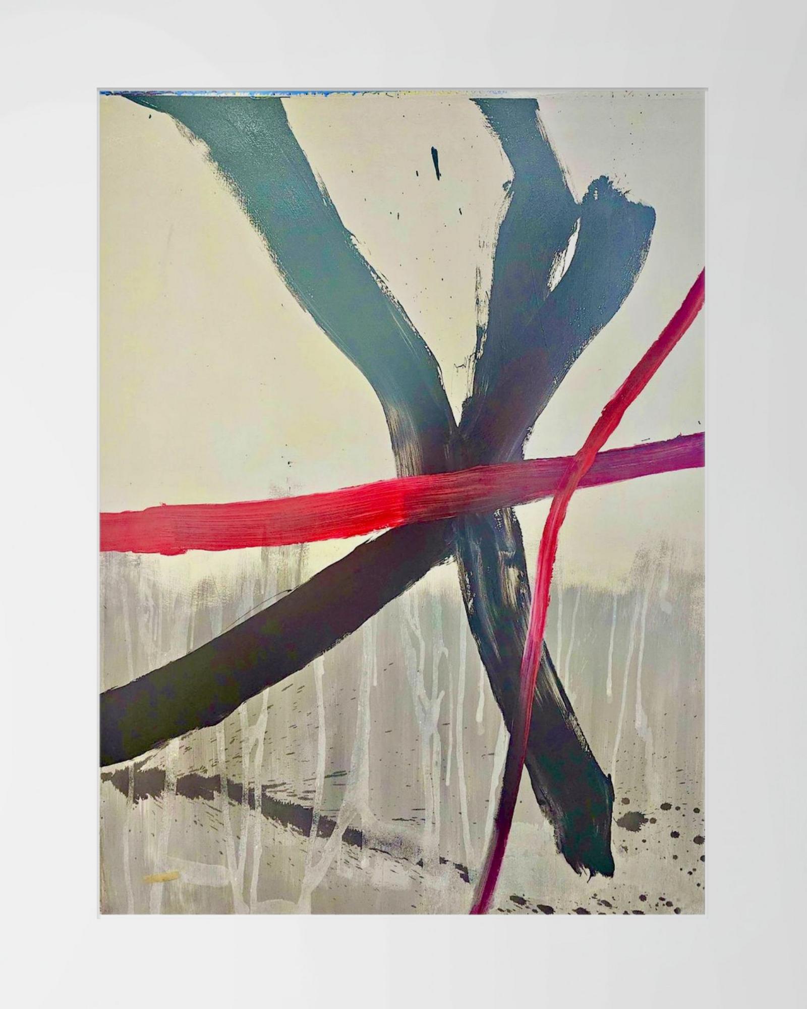 White, black and gray composition