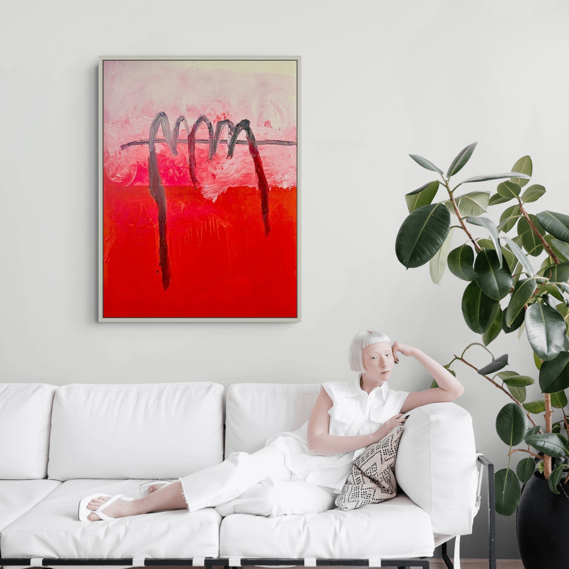 White and red composition